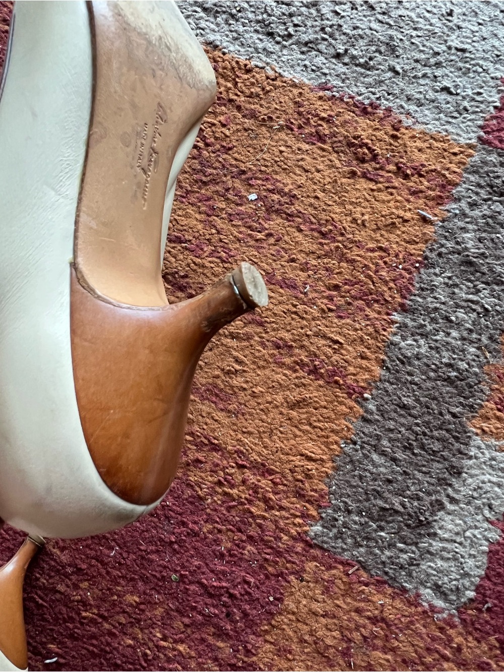 Salvatore Ferragamo Brown Pointed Toe Leather Loafers with Gold Accent - Picture 9 of 13